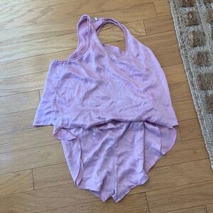 Lunya Racerback Washable Silk Short Pajamas (Size XS, Pink)
